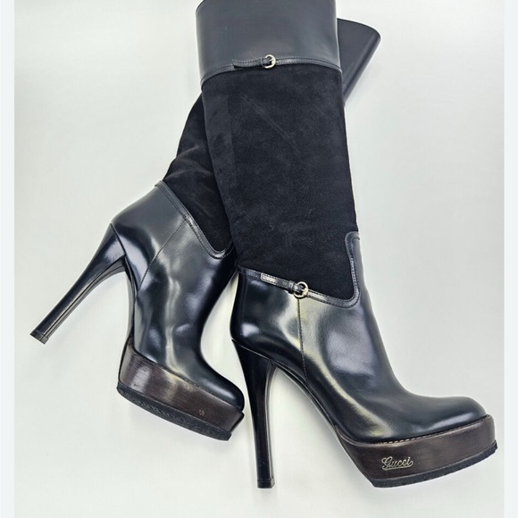 Gucci Black Pony hair Women's Boots - Wall Street- lightly worn - Picture 1 of 5